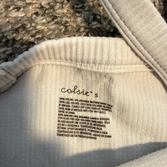 Colsie Ribbed Off-White Tank Top - Picture 2 of 3